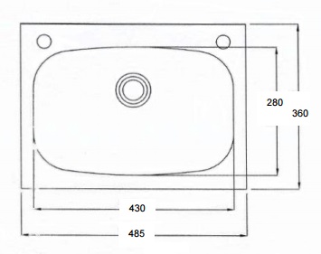bathtub basin width