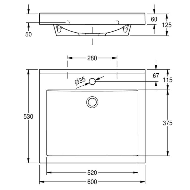 KWC DVS MIRANIT SINGLE QUADRO WASH BASIN KWC DVS MIRANIT SINGLE QUADRO WASH BASIN