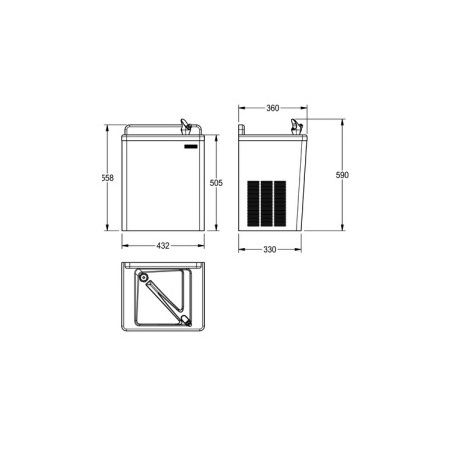 Wall Mounted Chilled Drinking Station