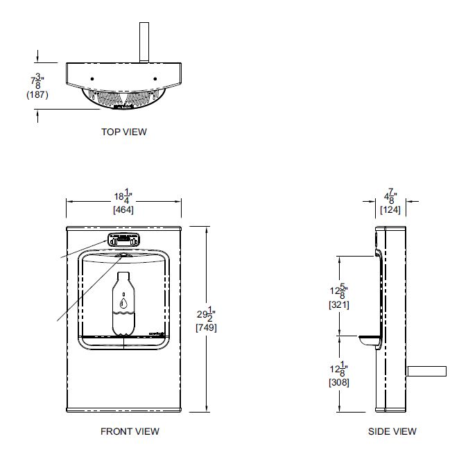 Sensor Operated Bottle Filling Station