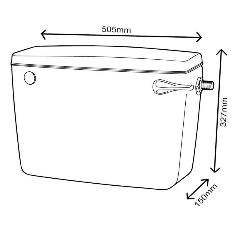 EXPOSED WHITE PLASTIC AUTO CISTERN FOR URINALS EXPOSED WHITE PLASTIC AUTO CISTERN FOR URINALS