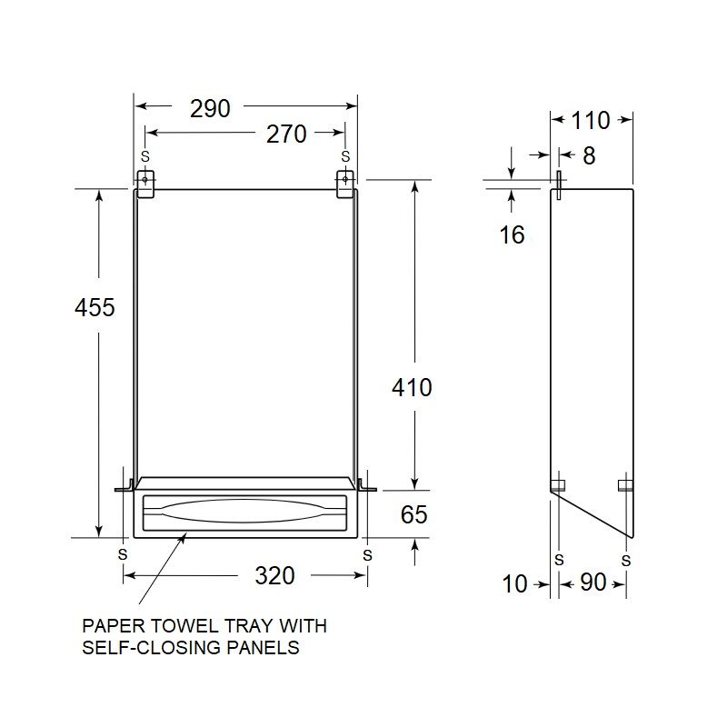 Bobrick Recessed Paper Towel Dispenser