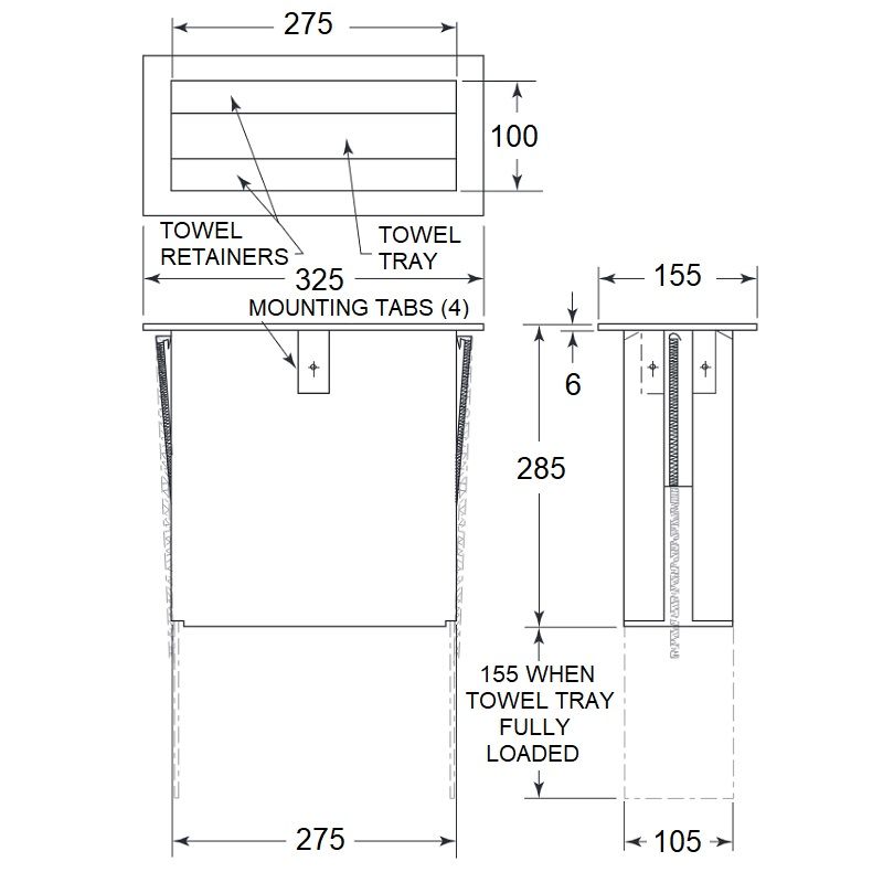 Bobrick Countertop Paper Towel Dispenser