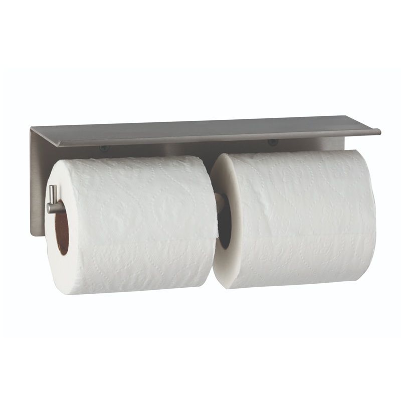 Bobrick Double Toilet Roll Holder With Shelf