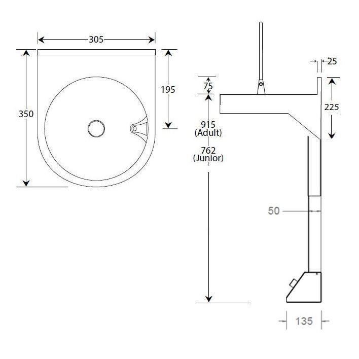 Foot Operated Bottle Filling Fountain