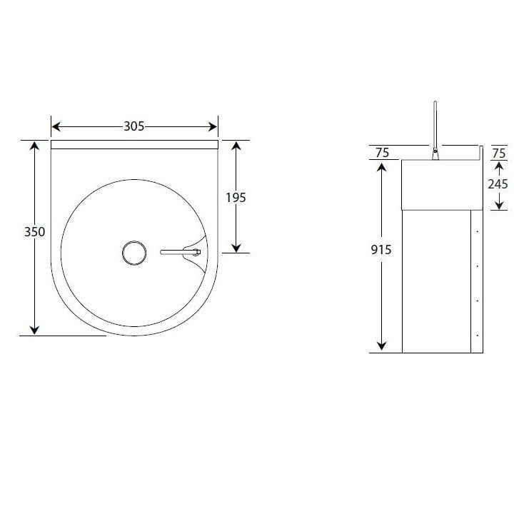 Adult Height Bottle Filling Fountain
