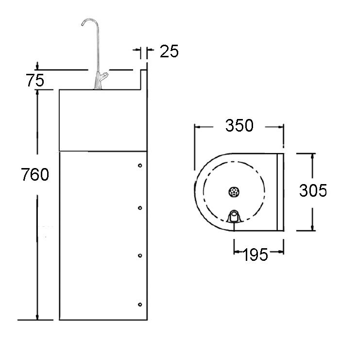 Junior Height Bottle Filling Fountain