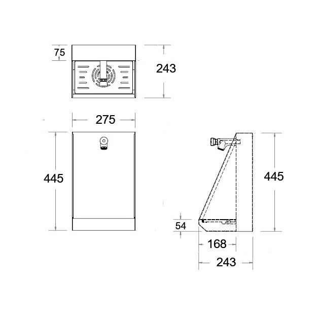 Wall Mounted Bottle Filling Trough - Single Wall Mounted Bottle Filling Trough - Single