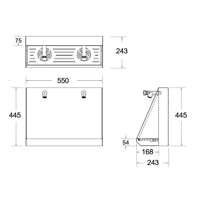 Wall Mounted Bottle Filling Trough - Double Wall Mounted Bottle Filling Trough - Double