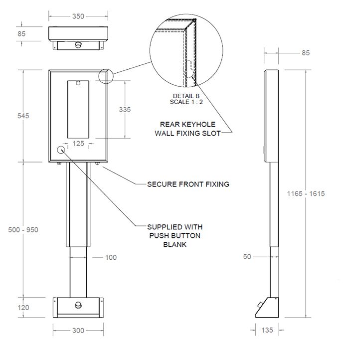 Foot Operated Wall Mounted Bottle Filling Station