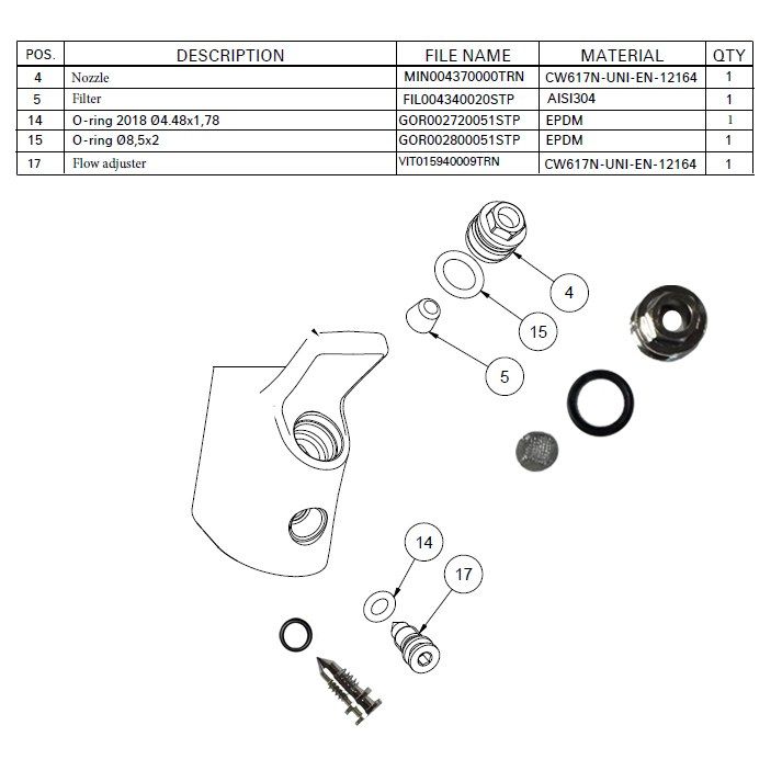 Bubbler Body Repair Kit