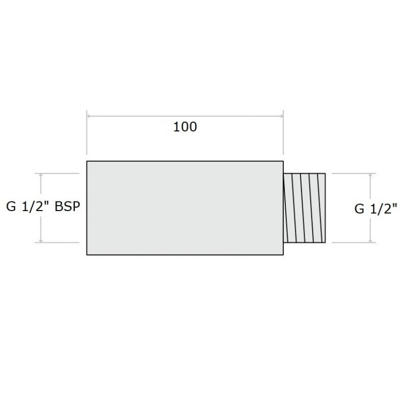 Pair of Wall Extensions, 100mm Long Pair of Wall Extensions, 100mm Long