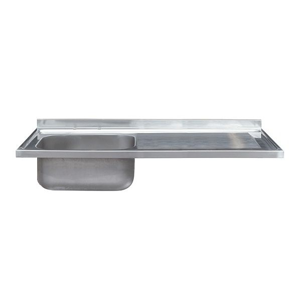 SIT ON CATERING SINK - SINGLE BOWL, SINGLE DRAINER, 1200MM