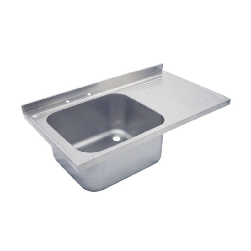 SIT ON CATERING SINK - SINGLE BOWL, SINGLE DRAINER, 1000MM