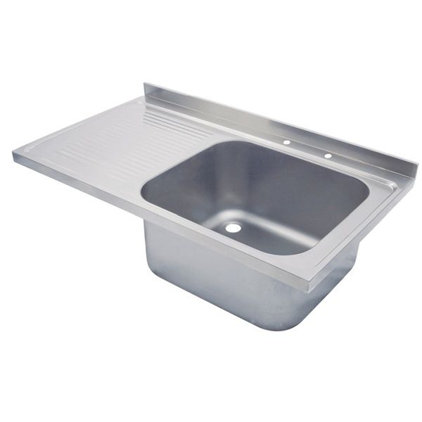 CATERING SINK TOP SINGLE BOWL SINGLE DRAINER, 1200 x 650MM