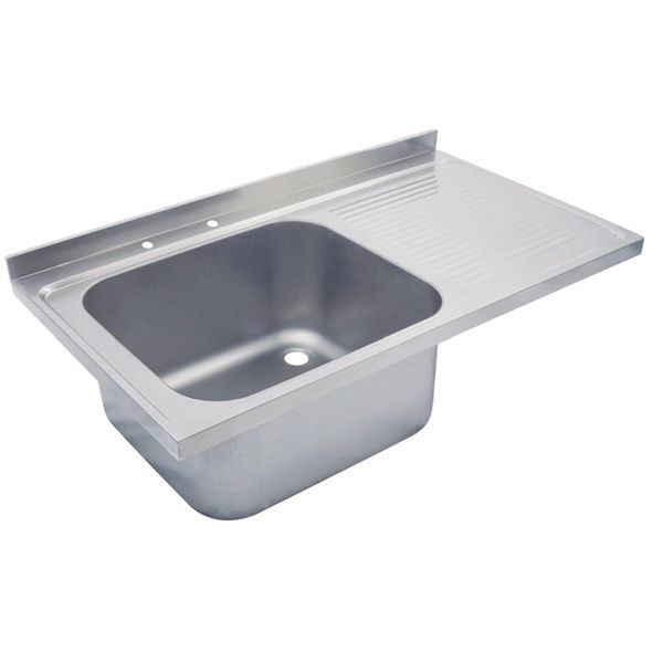 CATERING SINK TOP SINGLE BOWL SINGLE DRAINER, 1200 x 650MM
