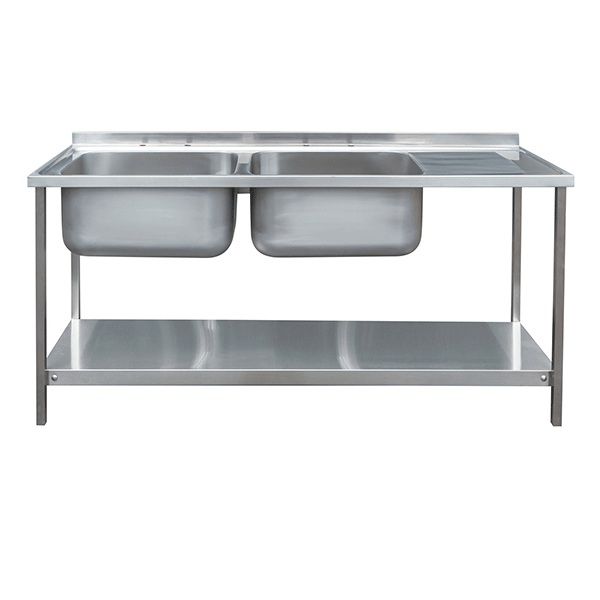 CATERING SINK - DOUBLE BOWL, SINGLE DRAINER, 1800MM