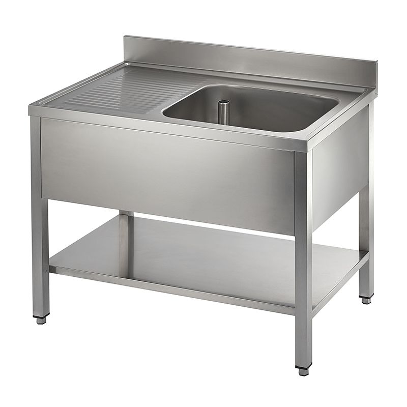 CATERING SINK - SINGLE BOWL, SINGLE DRAINER, 1000MM LONG