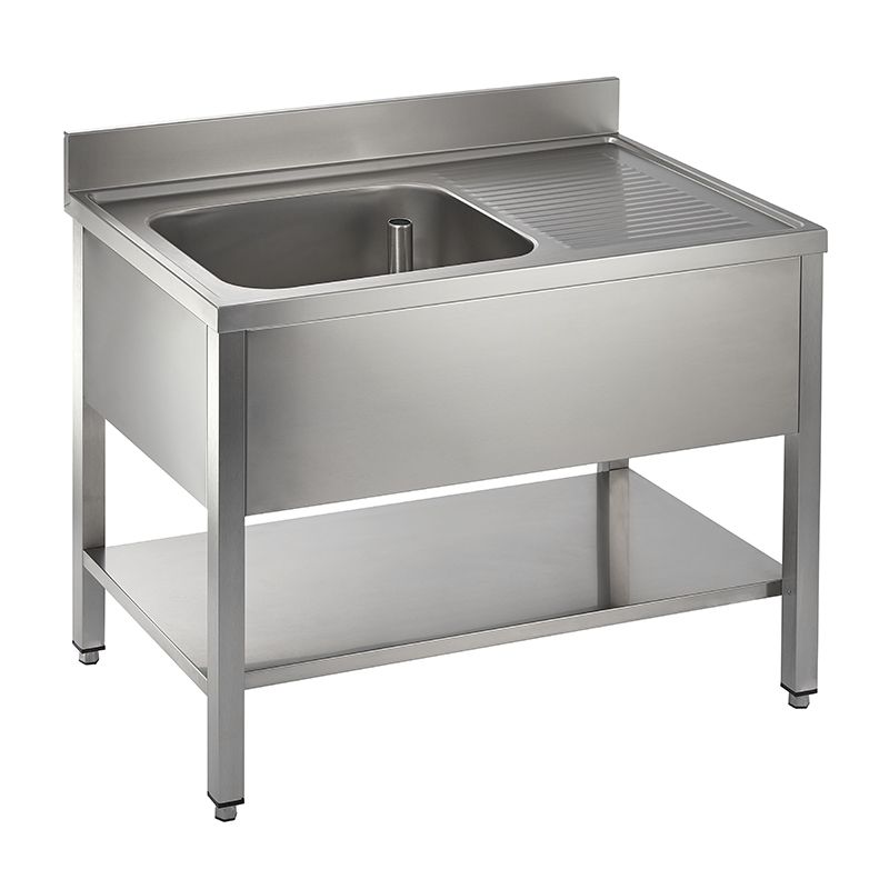 CATERING SINK - SINGLE BOWL, SINGLE DRAINER, 1000MM LONG