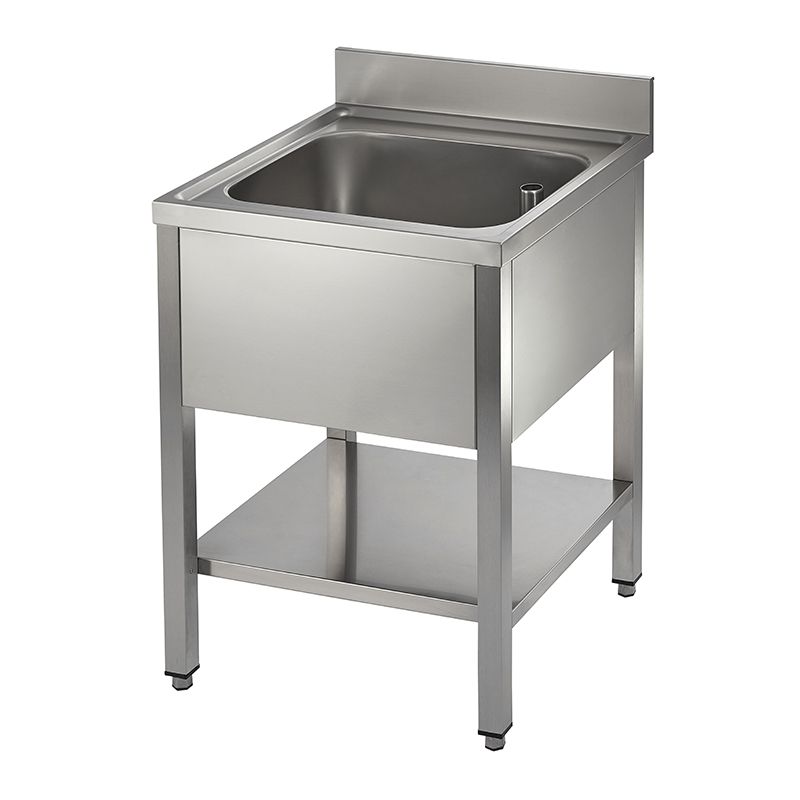 CATERING SINK - SINGLE BOWL, NO DRAINER, 600MM LONG