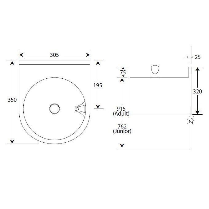 Shrouded Wall Mounted Drinking Fountain