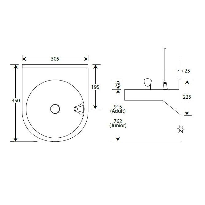 Wall Mounted Combination Fountain