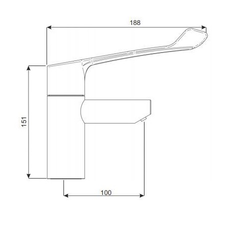 Lever Tap With Integral TMV3 Mixing Valve