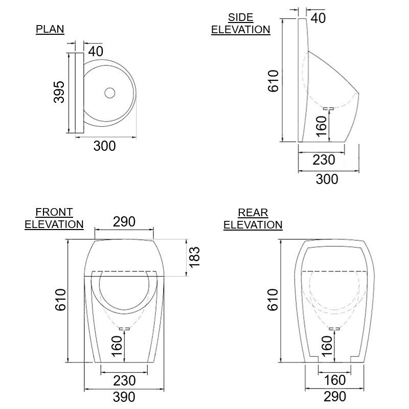 Waterless GRP Bowl Urinal
