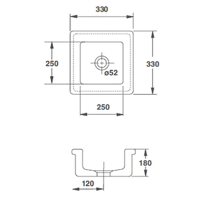Laboratory Sink, 330mm x 330mm
