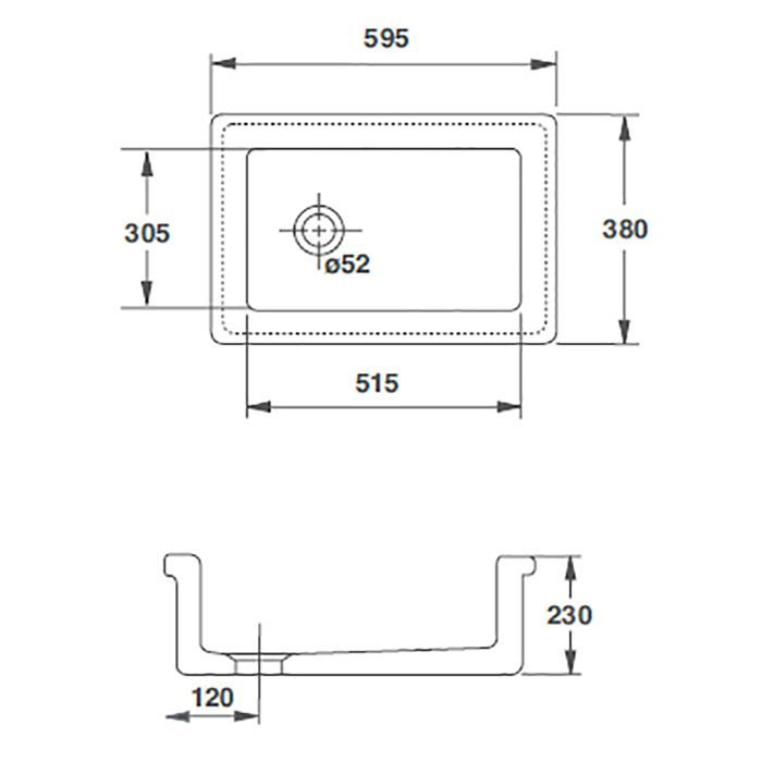 Laboratory Sink, 595mm x 380mm