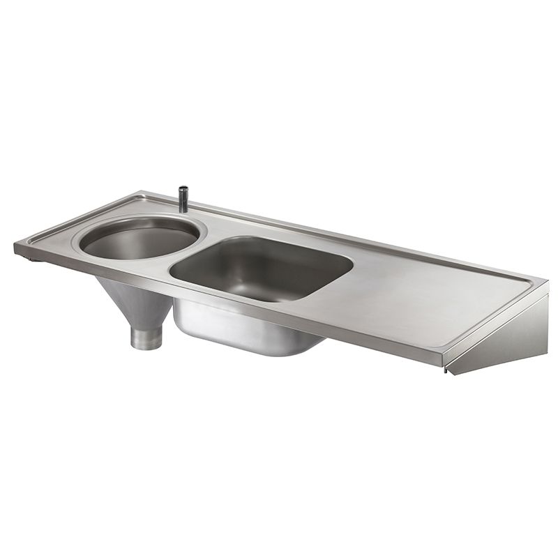 Hospital Disposal Unit with Sink and Plain Top Hospital Disposal Unit with Sink and Plain Top