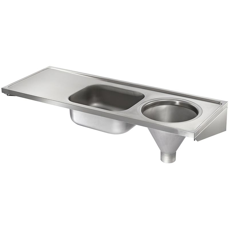 Hospital Disposal Unit with Sink and Plain Top Hospital Disposal Unit with Sink and Plain Top