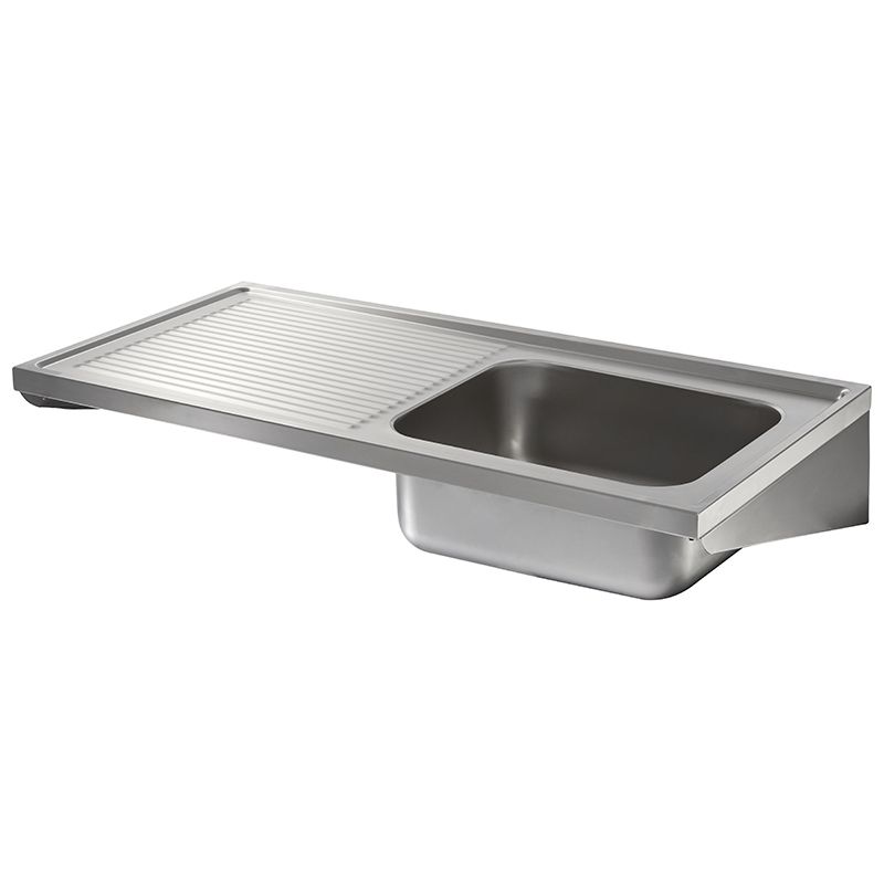 Hospital Single Bowl Single Drainer Sink Top 