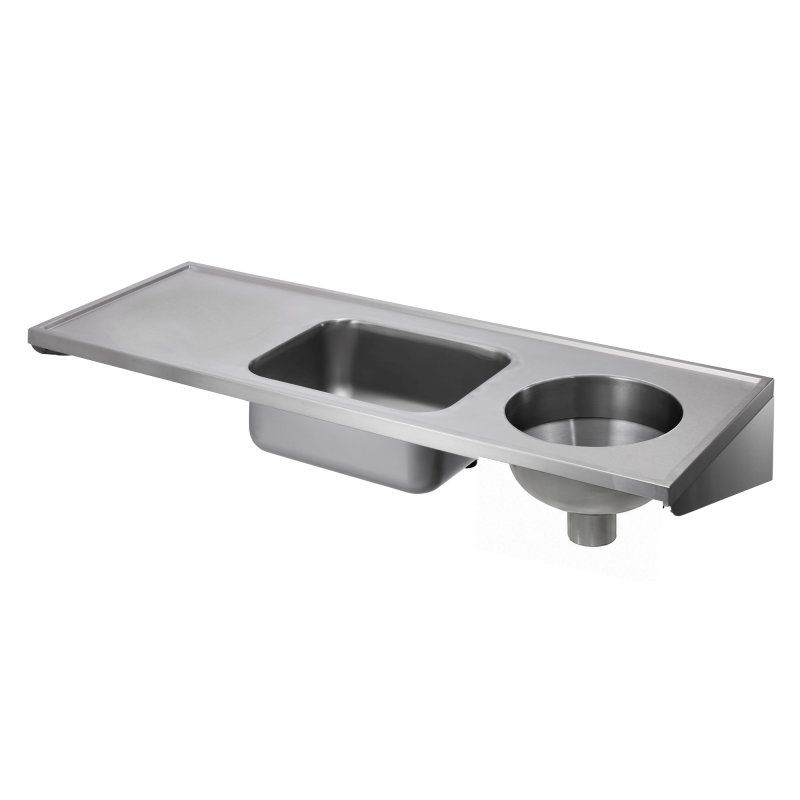 DUHS Sluice Sink with Central Sink Bowl & Drainer - 1600mm DUHS Sluice Sink with Central Sink Bowl & Drainer - 1600mm