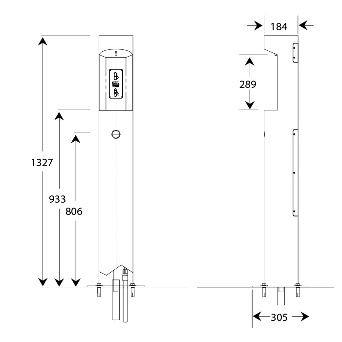 Bottle filler for outdoor use