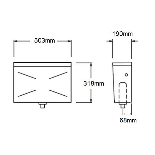 stainless steel cistern for urinals