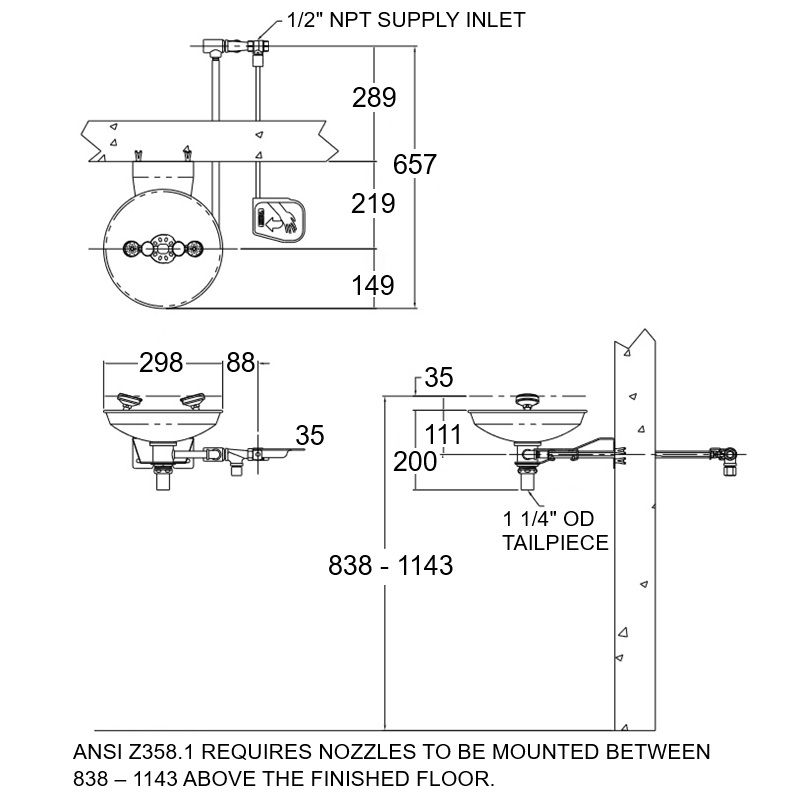 Freeze Resistant Safety Eye Wash