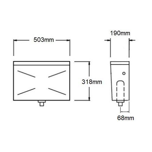 Stainless Steel Urinal Cistern 