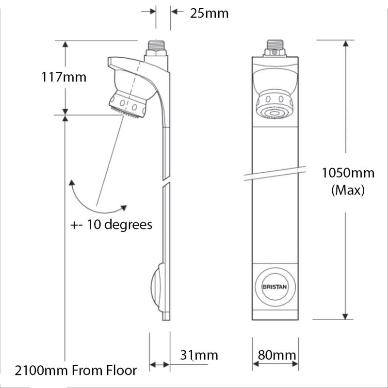 Sports Wall Mounted Shower panel 