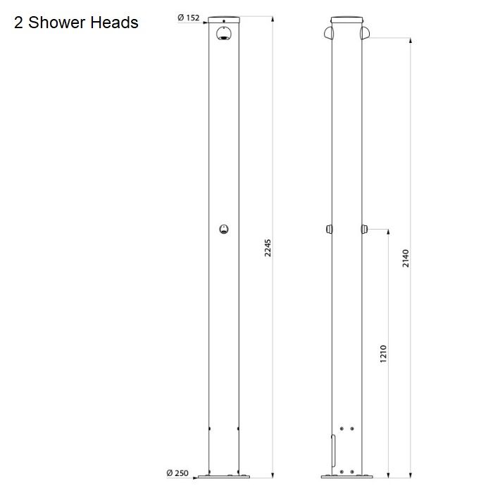 Outdoor Time Flow Shower Column