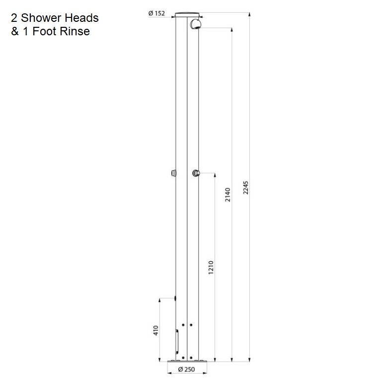 Outdoor Time Flow Shower Column