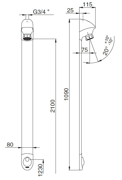 time flow sports shower panel