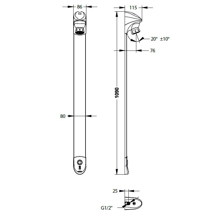 Sports Shower Panel, Sensor Battery