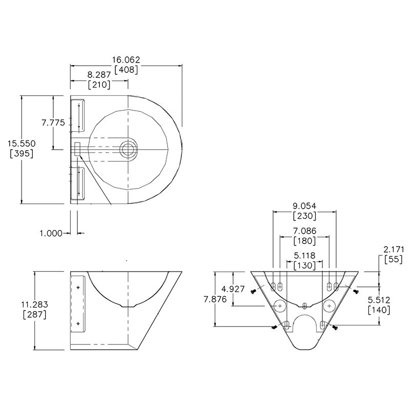 Rounded Security Wash Basin 