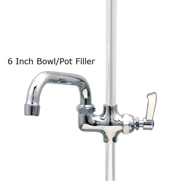 Short Pre Rinse Monobloc Catering Tap with Pot Filler