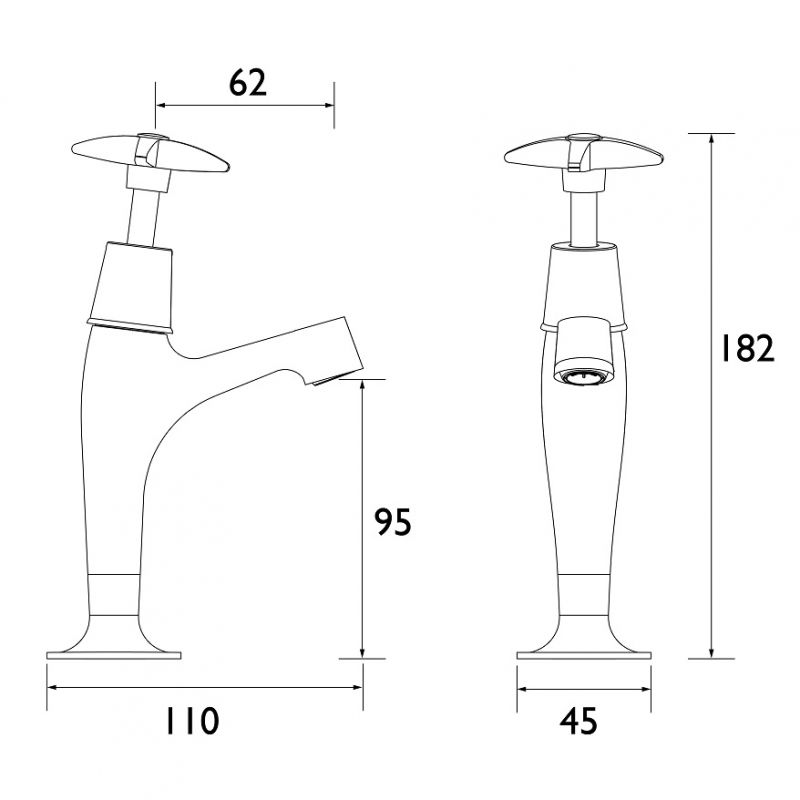 Cross Head High Neck Sink Taps