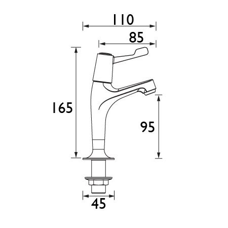 High Neck Lever Operated Sink Taps
