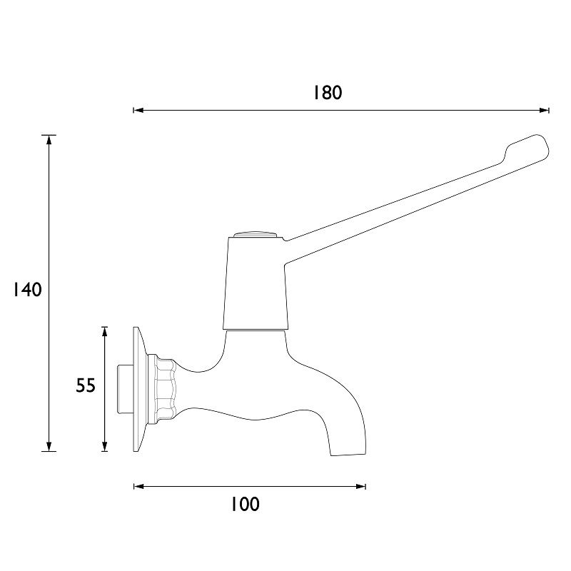 Bib Taps With 6 Inch Levers