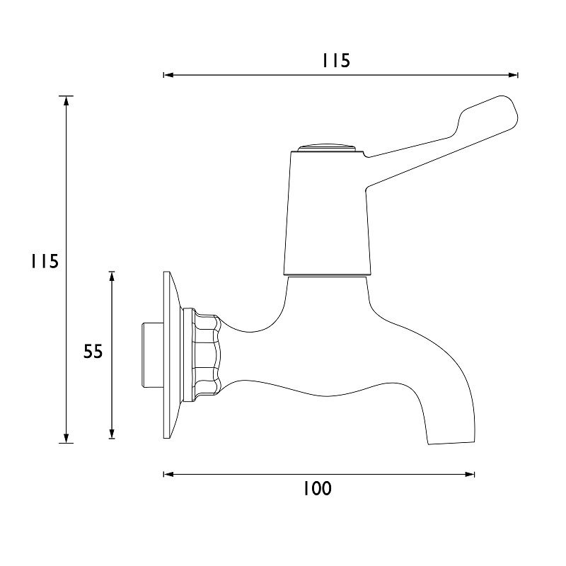 Bib Taps With 3 Inch Levers