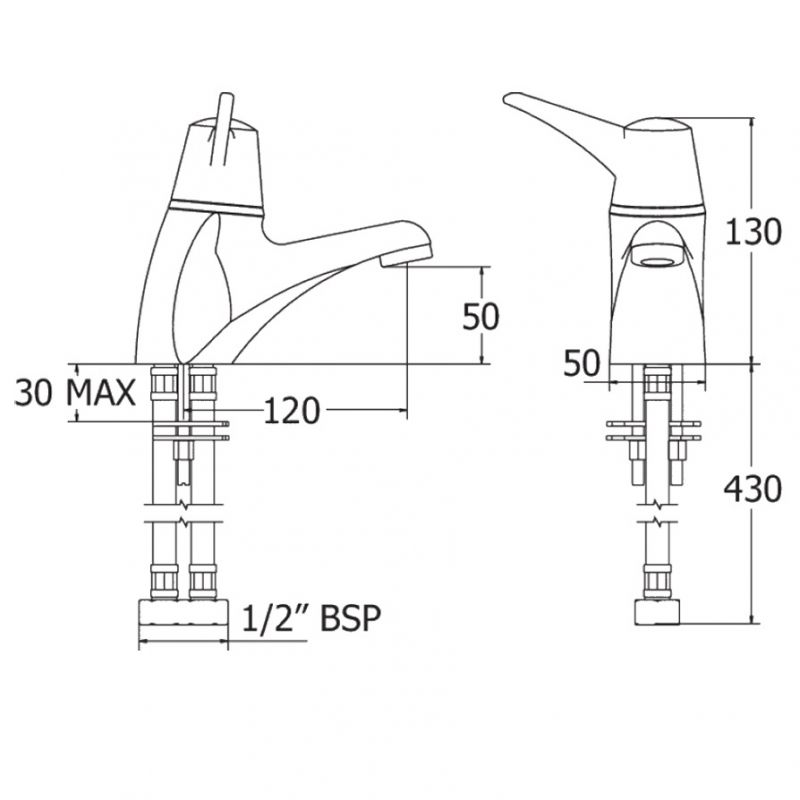 Thermostatic TMV3 Sequential Lever Tap 